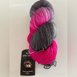 YARN!!! HAND DYED Pink and Gray Yarn Hank